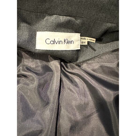 Calvin Klein Gray Blazer Size 18W - Picture 2 of 4